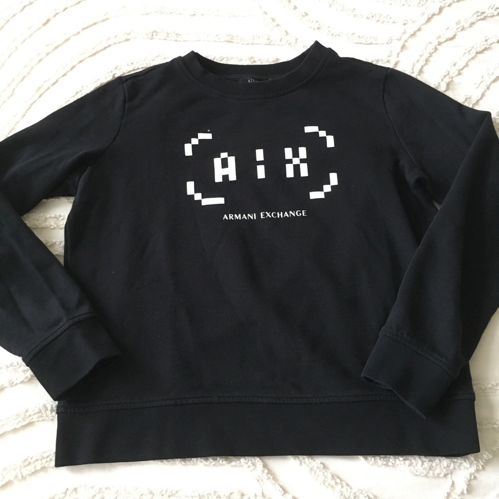 A/X pullover sweatshirt Women's Black Sweater M - Picture 2 of 6